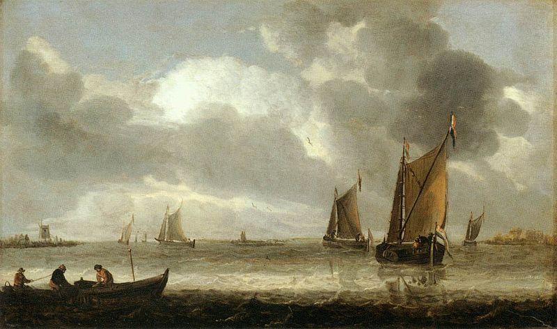 Abraham van Beijeren Silver Seascape oil painting image